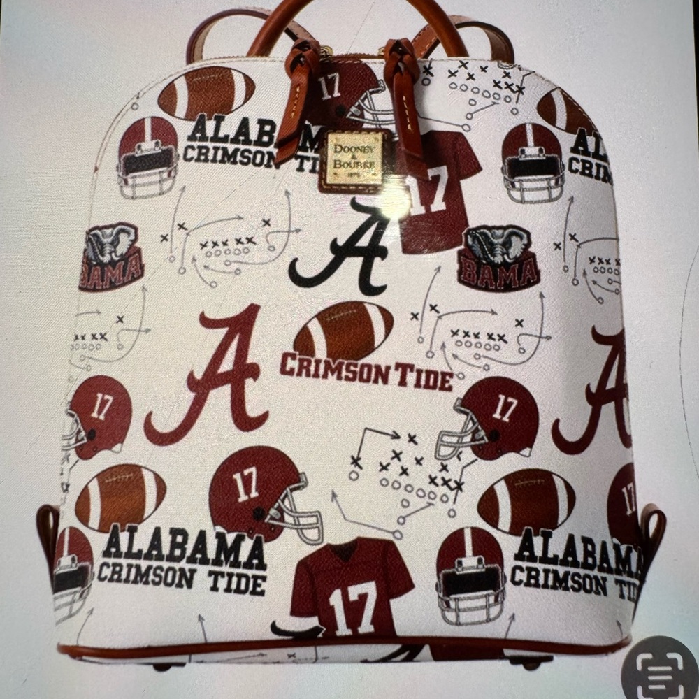 Dooney  & Bourke University of Alabama Zip Pod Backpack.Multi White - Picture 5 of 8